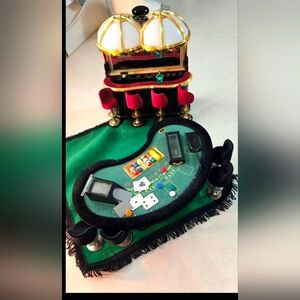 Vintage 1/12 scale miniature casino poker table  doll house miniature